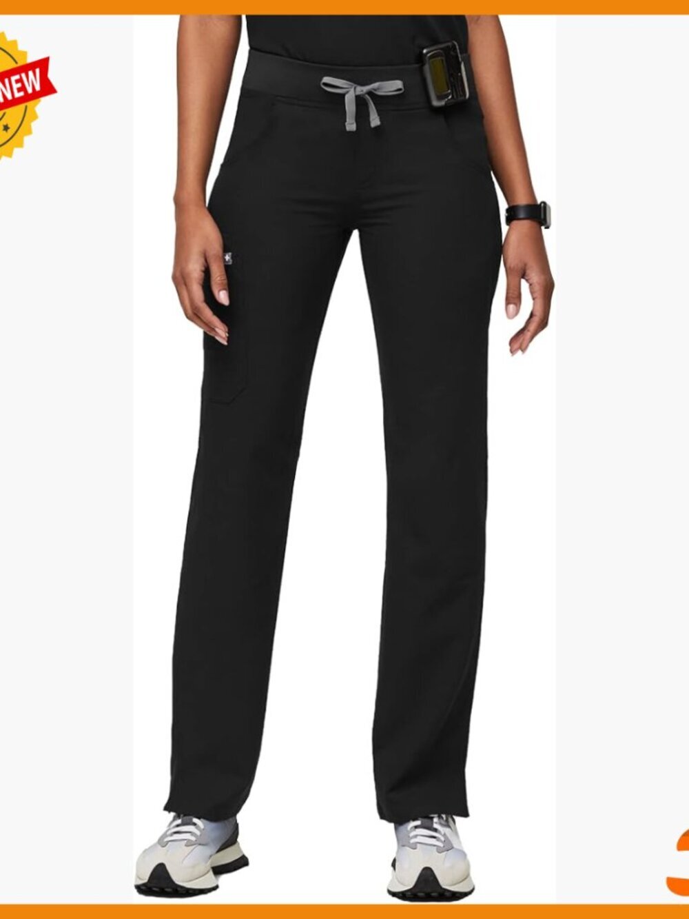XS Cargo Scrub Pants, Yoga Waistband, 4 Pockets, Moisture-Wicking
